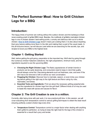 The Perfect Summer Meal_ How to Grill Chicken Legs for a BBQ - Google Docs