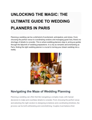 UNLOCKING THE MAGIC_ THE ULTIMATE GUIDE TO WEDDING PLANNERS IN PARIS