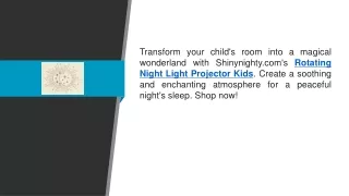 Rotating Night Light Projector Kids  Shinynighty.com