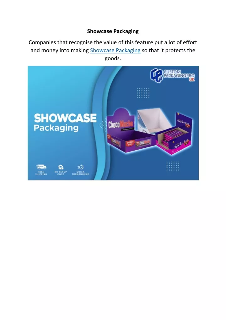 showcase packaging