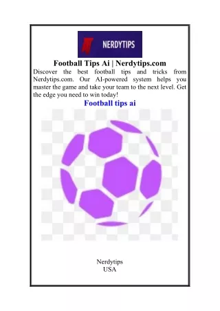 Football Tips Ai  Nerdytips.com