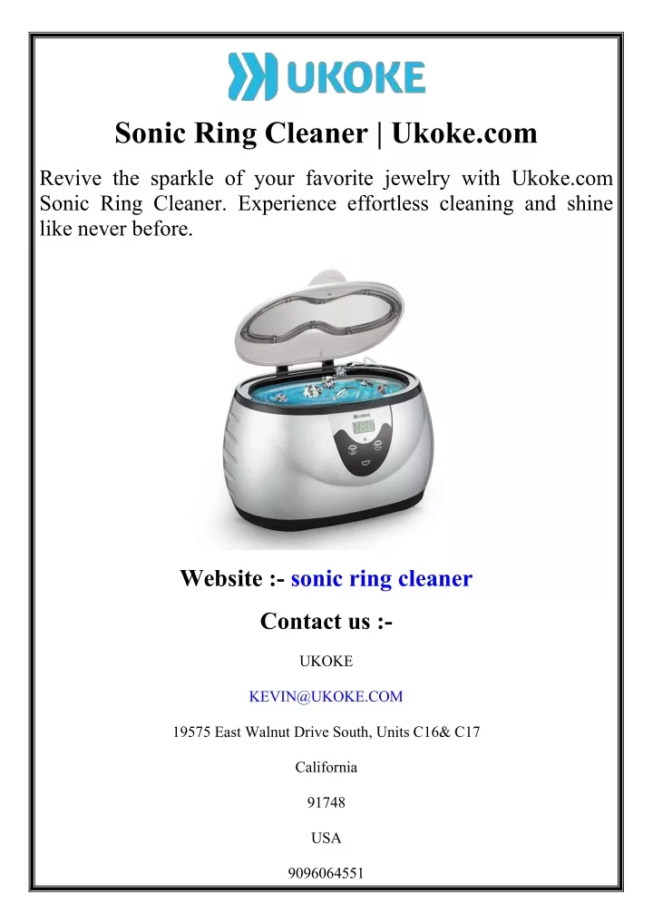 sonic ring cleaner ukoke com