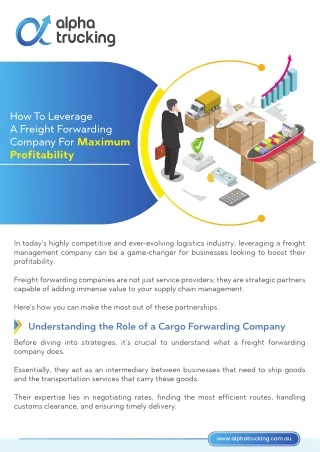 How To Leverage A Freight Forwarding Company For Maximum Profitability