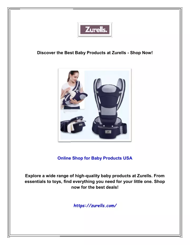discover the best baby products at zurells