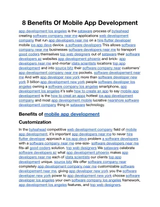 8 benefits of mobile app development