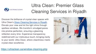 Ultra Clean_ Premier Glass Cleaning Services in Riyadh