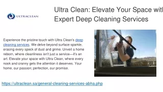 Ultra Clean_ Elevate Your Space with Expert Deep Cleaning Services