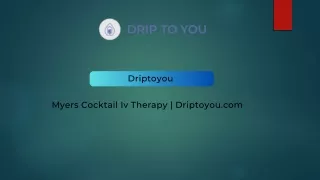 Myers Cocktail Iv Therapy | Driptoyou.com