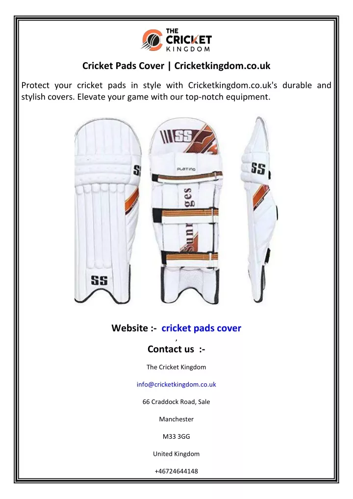 cricket pads cover cricketkingdom co uk