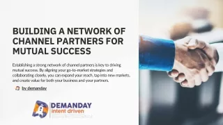 Building a Network of Channel Partners for Mutual Success