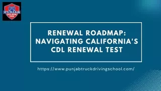 Renewal Roadmap: Navigating California's CDL Renewal Test