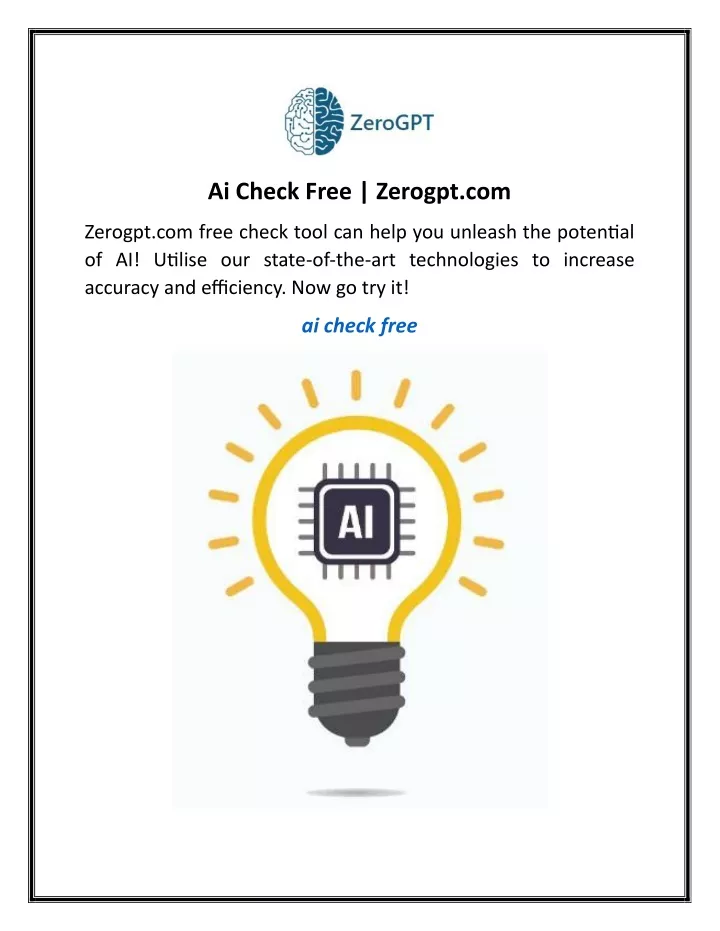 ai check free zerogpt com