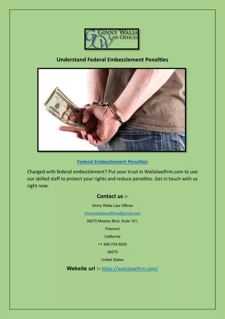 understand federal embezzlement penalties