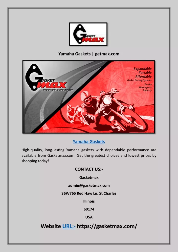 yamaha gaskets getmax com