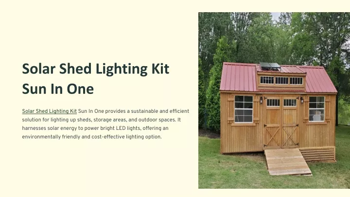 solar shed lighting kit sun in one