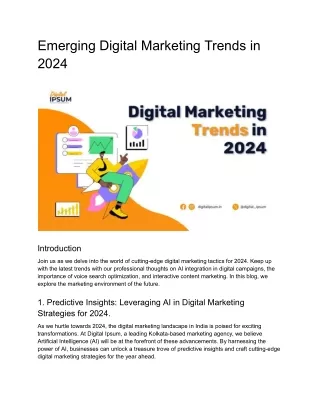 Emerging Digital Marketing Trends in 2024