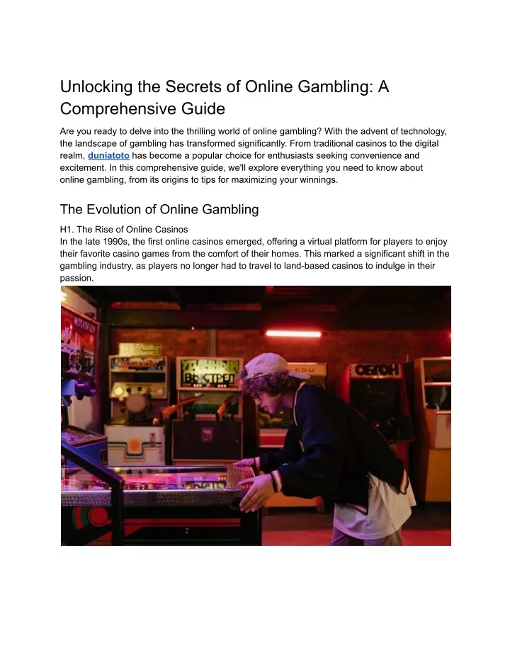 unlocking the secrets of online gambling