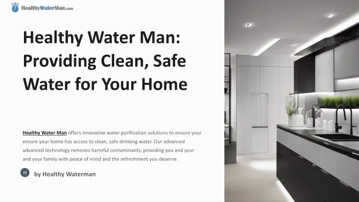 healthy water man providing clean safe water