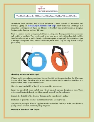 The Hidden Benefits Of Electrical Fish Tape Making Wiring Effortless