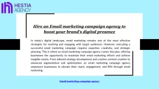 Hire an Email marketing campaign agency to boost your brand’s digital presence