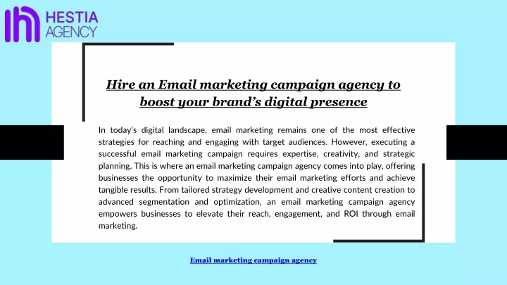 hire an email marketing campaign agency to boost