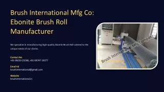 Ebonite Brush Roll Manufacturer, Best Ebonite Brush Roll Manufacturer