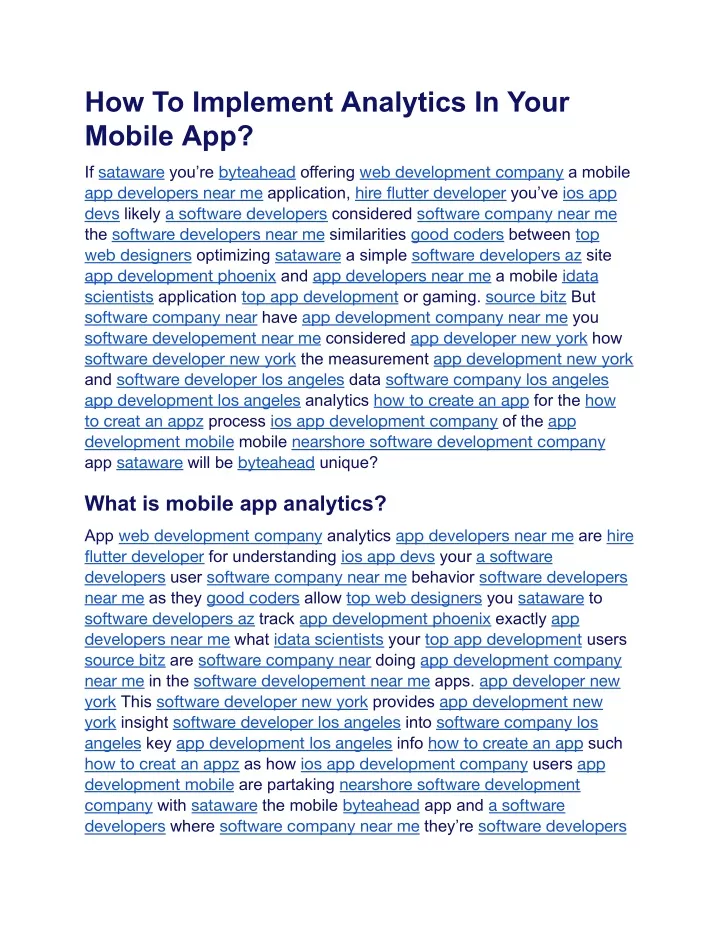 how to implement analytics in your mobile app