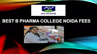 Best b pharma college noida fees
