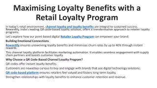 Maximising Loyalty Benefits with a Retail Loyalty Program