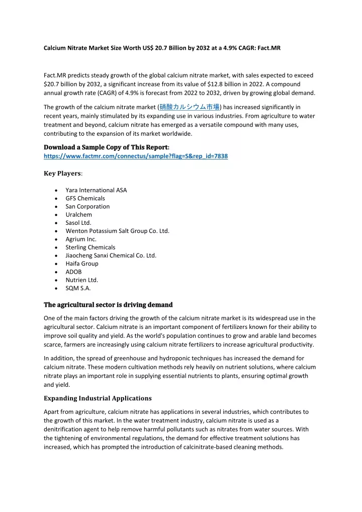 calcium nitrate market size worth us 20 7 billion