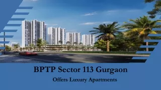 BPTP Sector 113 Gurgaon E-brochure