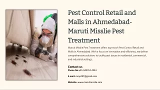 Pest Control Retail and Malls in Ahmedabad, Best Pest Control Retail and Malls i