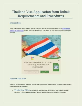 Thailand Visa Application From Dubai Requirements And Procedures