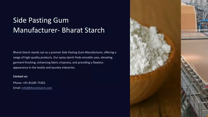 side pasting gum manufacturer bharat starch