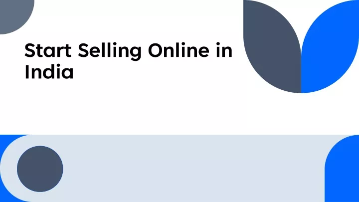 start selling online in india