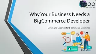 Why Your Business Needs a BigCommerce Developer