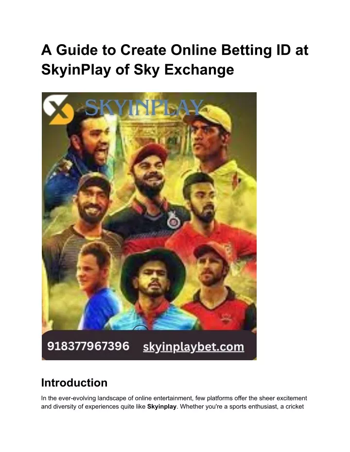 a guide to create online betting id at skyinplay