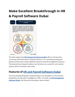 make excellent breakthrough in hr payroll