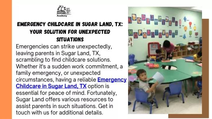 emergency childcare in sugar land tx your