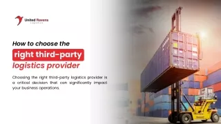 Right Third-Party Logistics Provider - How to Choose