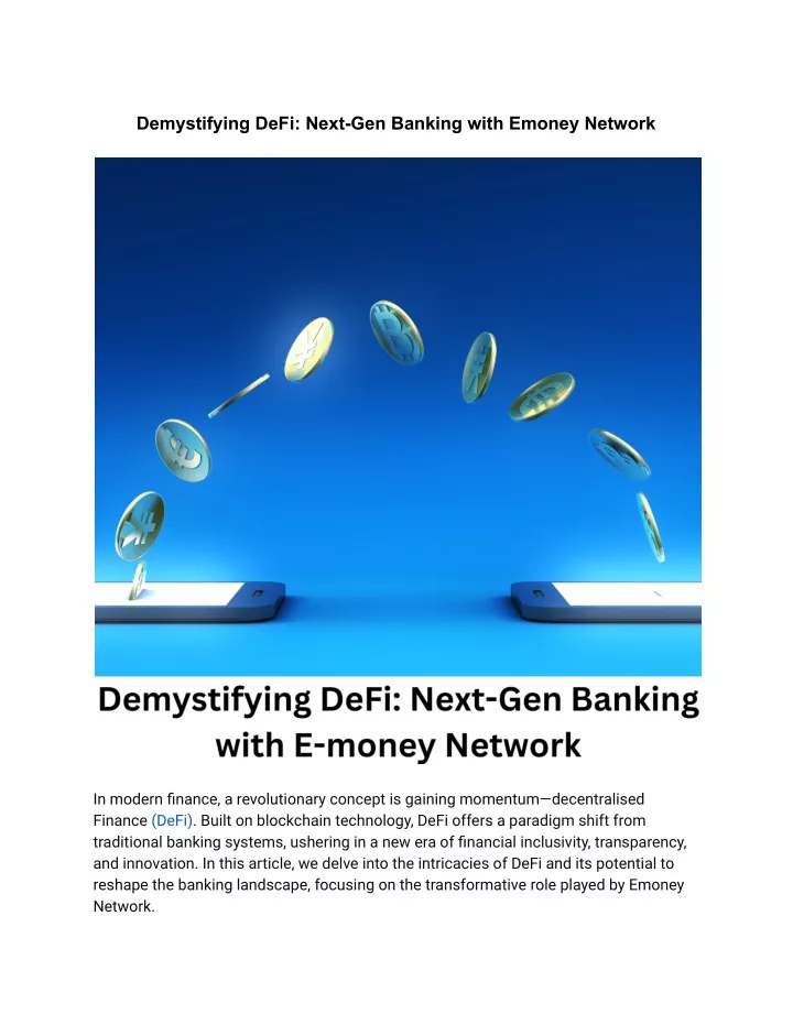 demystifying defi next gen banking with emoney