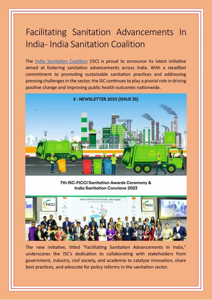 facilitating sanitation advancements in india