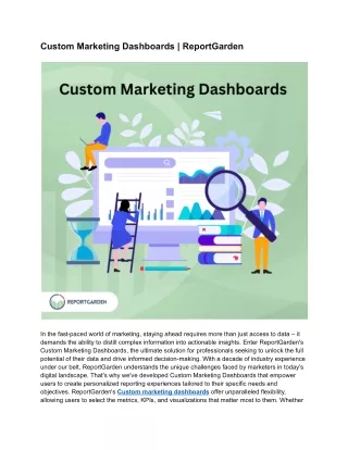 custom marketing dashboards reportgarden