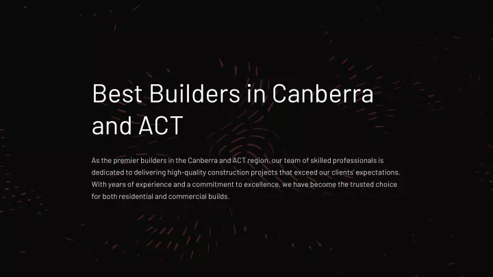 best builders in canberra and act