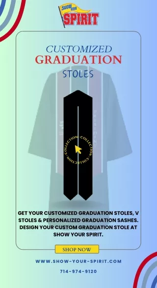 Custom Graduation Stoles | Personalized with Custom Embroidery Services