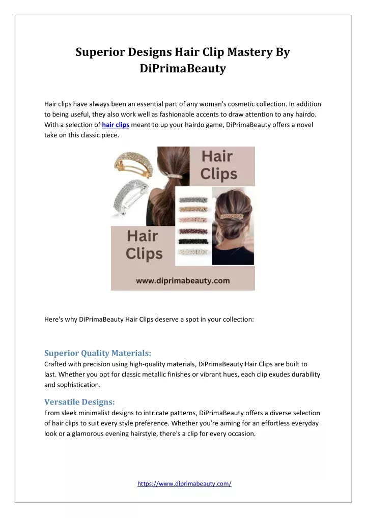 superior designs hair clip mastery