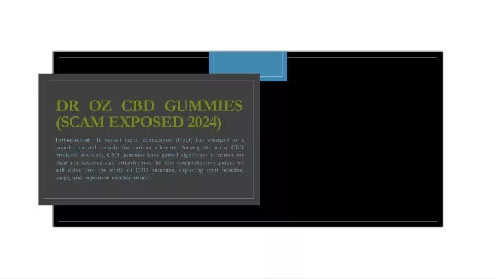 dr oz cbd gummies scamexposed2024