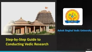Step-by-Step Guide to Conducting Vedic Research