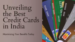 Unveiling the Best Credit Cards in India