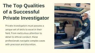Top Qualities of a Successful Private Investigator